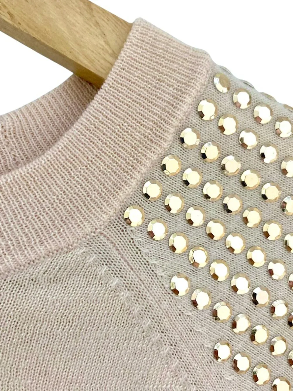 Ted Baker London Fairia Wool Silk Cashmere Studded Pullover Sweater Size S